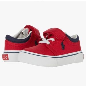 Polo Ralph Lauren Baby Boy Sz 4.5 Red/White/Blue Sneakers. Exclnt Cndtn